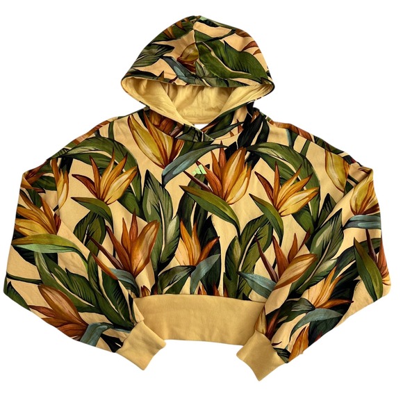 Adidas x Farm Rio Birds Of Paradise Semi Spark Cropped Jacket Hoodie SZ XL - Picture 3 of 13